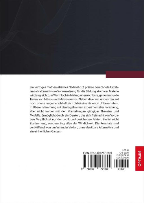 2 Urzahlen - Nadelöhr und Wurmloch zum Mikro- und Makrokosmos SIEVERSMEDIEN 2 Urzahlen - Nadelöhr und Wurmloch zum Mikro- und Makrokosmos SIEVERSMEDIEN