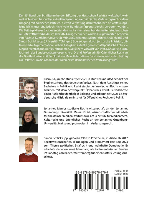 Band 15 | Verfassungsfeindlich, aber nicht verboten Band 15 | Verfassungsfeindlich, aber nicht verboten