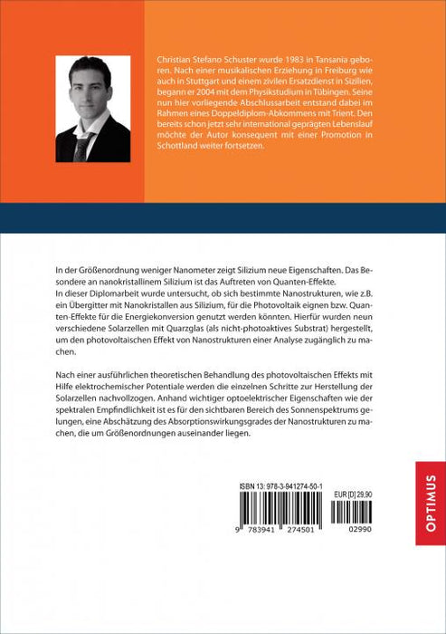 Band 1 | Der Photovoltaische Effekt in Nanokristallen aus Silizium SIEVERSMEDIEN Band 1 | Der Photovoltaische Effekt in Nanokristallen aus Silizium SIEVERSMEDIEN