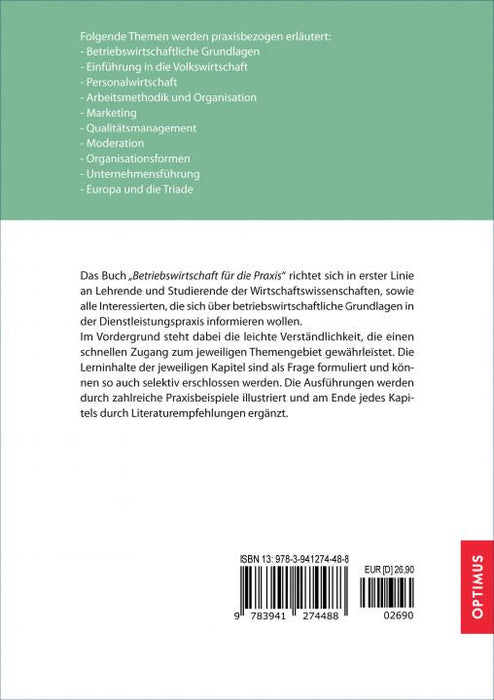 Betriebswirtschaft für die Praxis in der Dienstleistung SIEVERSMEDIEN Betriebswirtschaft für die Praxis in der Dienstleistung SIEVERSMEDIEN