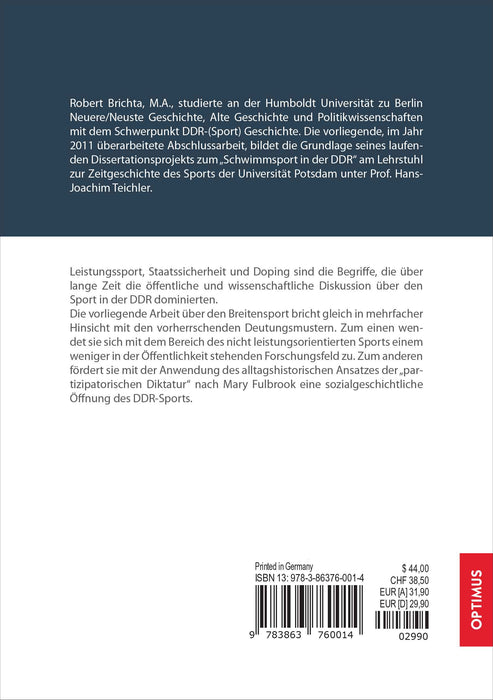 DDR-Breitensport als eigensinnige gesellschaftliche Erscheinung? SIEVERSMEDIEN DDR-Breitensport als eigensinnige gesellschaftliche Erscheinung? SIEVERSMEDIEN