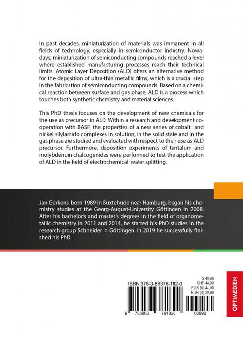 Design of Metal-Organic Molecular Precursors for Atomic Layer Deposition SIEVERSMEDIEN Design of Metal-Organic Molecular Precursors for Atomic Layer Deposition SIEVERSMEDIEN