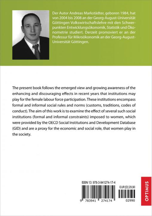 Die Wirkung von sozialen Institutionen auf geschlechtsspezifische Ungleichheit auf dem Arbeitsmarkt SIEVERSMEDIEN Die Wirkung von sozialen Institutionen auf geschlechtsspezifische Ungleichheit auf dem Arbeitsmarkt SIEVERSMEDIEN