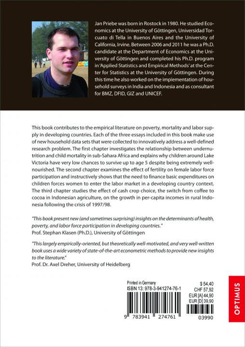 Drivers of Poverty, Mortality and Labor Supply in Developing Countries SIEVERSMEDIEN Drivers of Poverty, Mortality and Labor Supply in Developing Countries SIEVERSMEDIEN