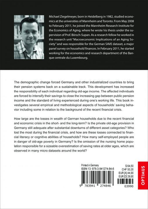 Empirical Analysis of Households' Saving Behavior SIEVERSMEDIEN Empirical Analysis of Households' Saving Behavior SIEVERSMEDIEN