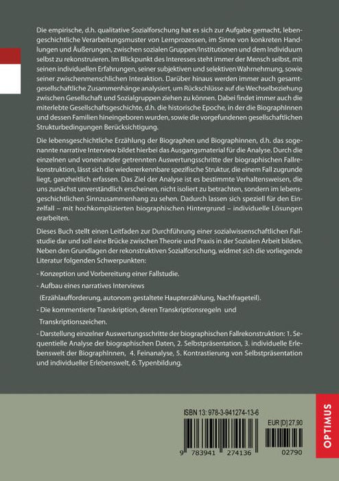 Fallrekonstruktive Erzählforschung SIEVERSMEDIEN Fallrekonstruktive Erzählforschung SIEVERSMEDIEN