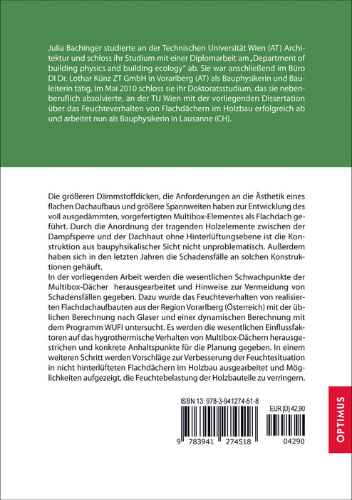 Feuchteverhalten von Flachdachaufbauten im Holzleichtbau SIEVERSMEDIEN Feuchteverhalten von Flachdachaufbauten im Holzleichtbau SIEVERSMEDIEN