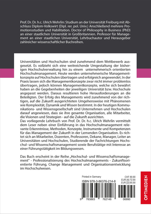 HM 01 | Hochschulmanagement – Einführung | 3. Auflage SIEVERSMEDIEN HM 01 | Hochschulmanagement – Einführung | 3. Auflage SIEVERSMEDIEN
