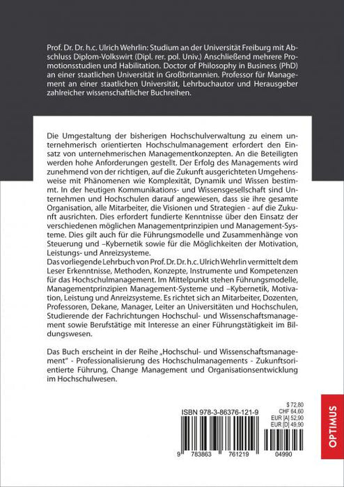 HM 04 | Hochschulmanagement und Führungsmodelle | 2. Auflage SIEVERSMEDIEN HM 04 | Hochschulmanagement und Führungsmodelle | 2. Auflage SIEVERSMEDIEN