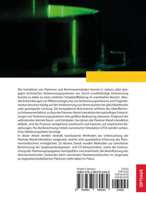 Laserbasierte Untersuchung der Flamme-Wand-Interaktion SIEVERSMEDIEN Laserbasierte Untersuchung der Flamme-Wand-Interaktion SIEVERSMEDIEN