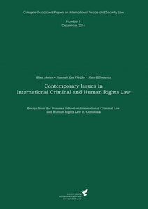 Number 5 | Contemporary Issues in International Criminal and Human Rights Law SIEVERSMEDIEN