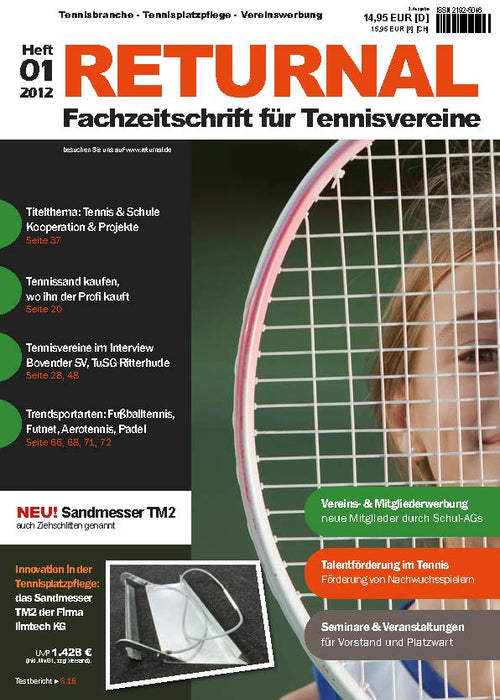 RETURNAL - Fachzeitschrift für Tennisvereine (Ausgabe 2) SIEVERSMEDIEN RETURNAL - Fachzeitschrift für Tennisvereine (Ausgabe 2) SIEVERSMEDIEN
