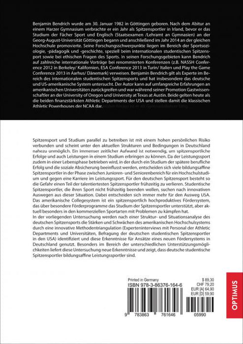 Studentischer Spitzensport zwischen Resignation, Mythos und Aufbruch SIEVERSMEDIEN Studentischer Spitzensport zwischen Resignation, Mythos und Aufbruch SIEVERSMEDIEN