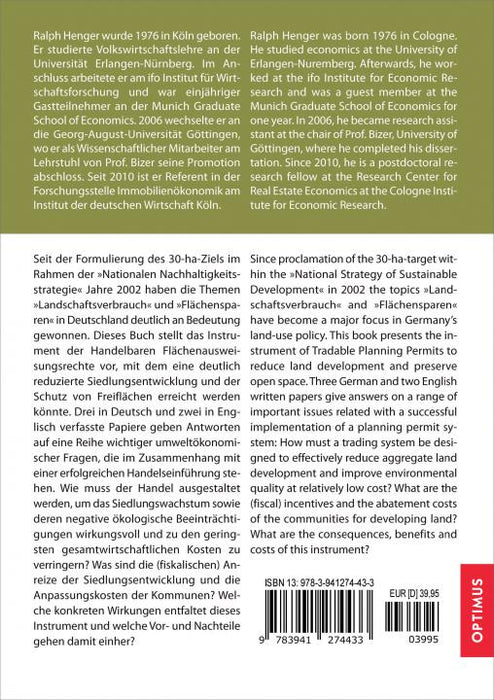 Tradable Planning Permits SIEVERSMEDIEN Tradable Planning Permits SIEVERSMEDIEN