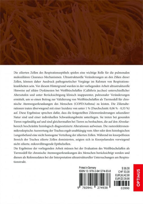 Ultrastrukturelle Untersuchungen an zilierten Zellen im Respirationstrakt von Weißbüschelaffen SIEVERSMEDIEN Ultrastrukturelle Untersuchungen an zilierten Zellen im Respirationstrakt von Weißbüschelaffen SIEVERSMEDIEN