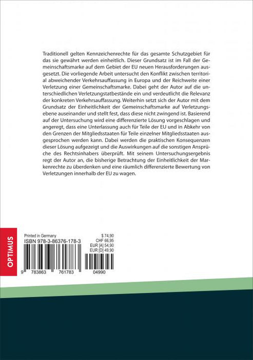 Verletzung der Gemeinschaftsmarke bei territorial divergierender Verkehrsanschauung SIEVERSMEDIEN Verletzung der Gemeinschaftsmarke bei territorial divergierender Verkehrsanschauung SIEVERSMEDIEN