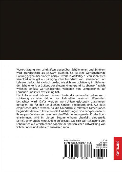 Wertschätzung und Persönlichkeitsentwicklung in der Grundschule SIEVERSMEDIEN Wertschätzung und Persönlichkeitsentwicklung in der Grundschule SIEVERSMEDIEN