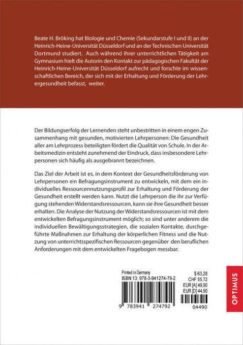 Widerstandsressourcen im Lehrberuf SIEVERSMEDIEN Widerstandsressourcen im Lehrberuf SIEVERSMEDIEN