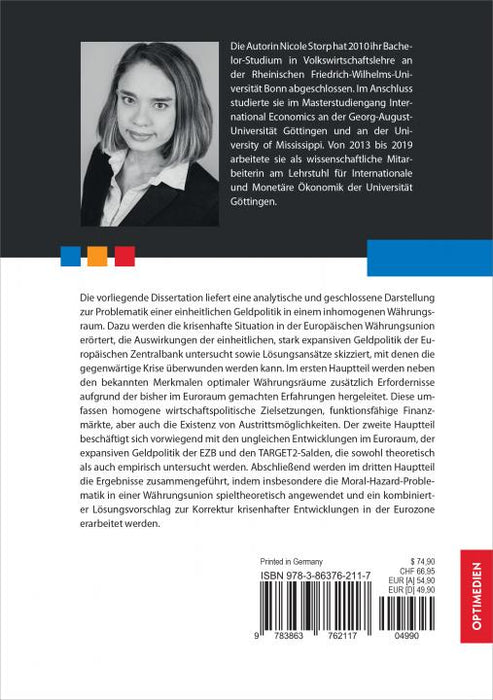 Zur Problematik einer einheitlichen Geldpolitik in einem inhomogenen Währungsraum SIEVERSMEDIEN Zur Problematik einer einheitlichen Geldpolitik in einem inhomogenen Währungsraum SIEVERSMEDIEN