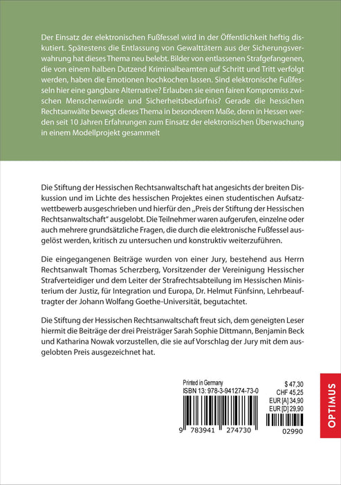 Band 02 | Elektronische Fußfessel. Fluch oder Segen der Kriminalpolitik? SIEVERSMEDIEN