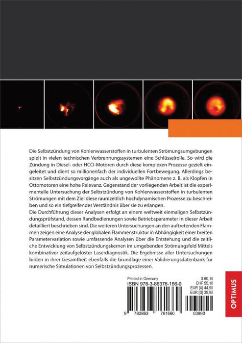 Experimentelle Untersuchung der Selbstzündung von Kohlenwasserstoffen in nicht-vorgemischten turbulenten Strömungen SIEVERSMEDIEN