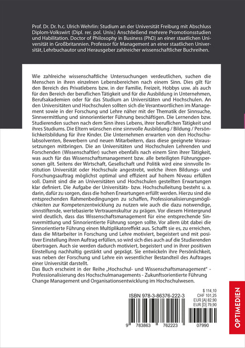 HM 09 | Sinnvermittlung und Sinnorientierte Führung an Universitäten und Hochschulen | 1. Auflage SIEVERSMEDIEN
