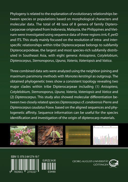 Molecular phylogeny of Southeast Asian Dipterocarps belonging to tribe Dipterocarpeae (family Dipterocarpaceae) based on non-coding sequence data of chloroplast and nuclear DNA SIEVERSMEDIEN