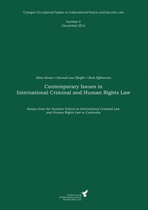 Number 5 | Contemporary Issues in International Criminal and Human Rights Law SIEVERSMEDIEN